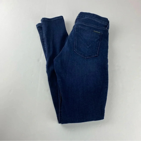 Hudson Womens 27 Krista Super Skinny Medium Rise Dark Wash Jeans - Picture 3 of 11